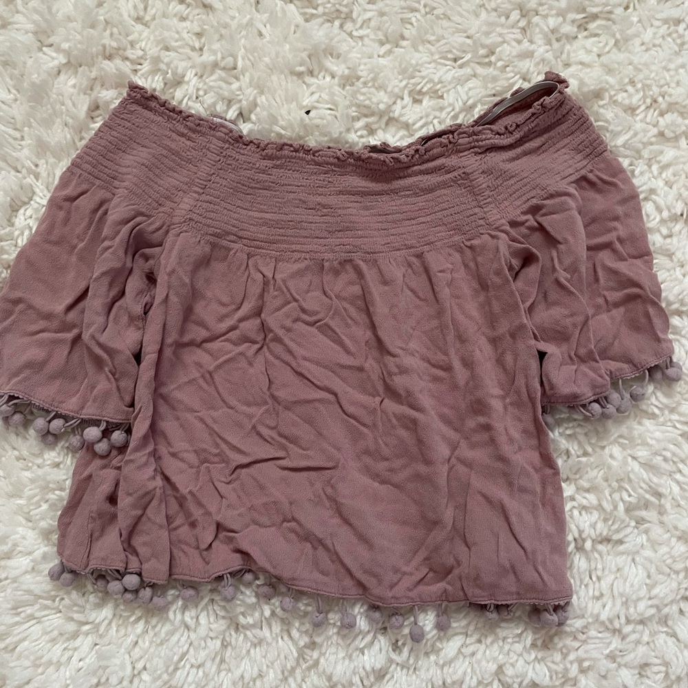 blush pink cropped top